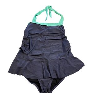 Beach Native Size large swim dress bathing suit halter top